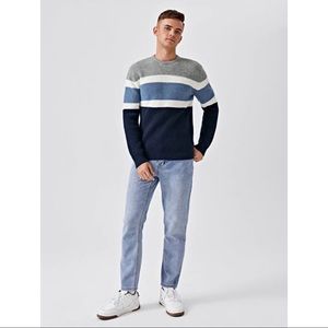 Men’s color block sweater
